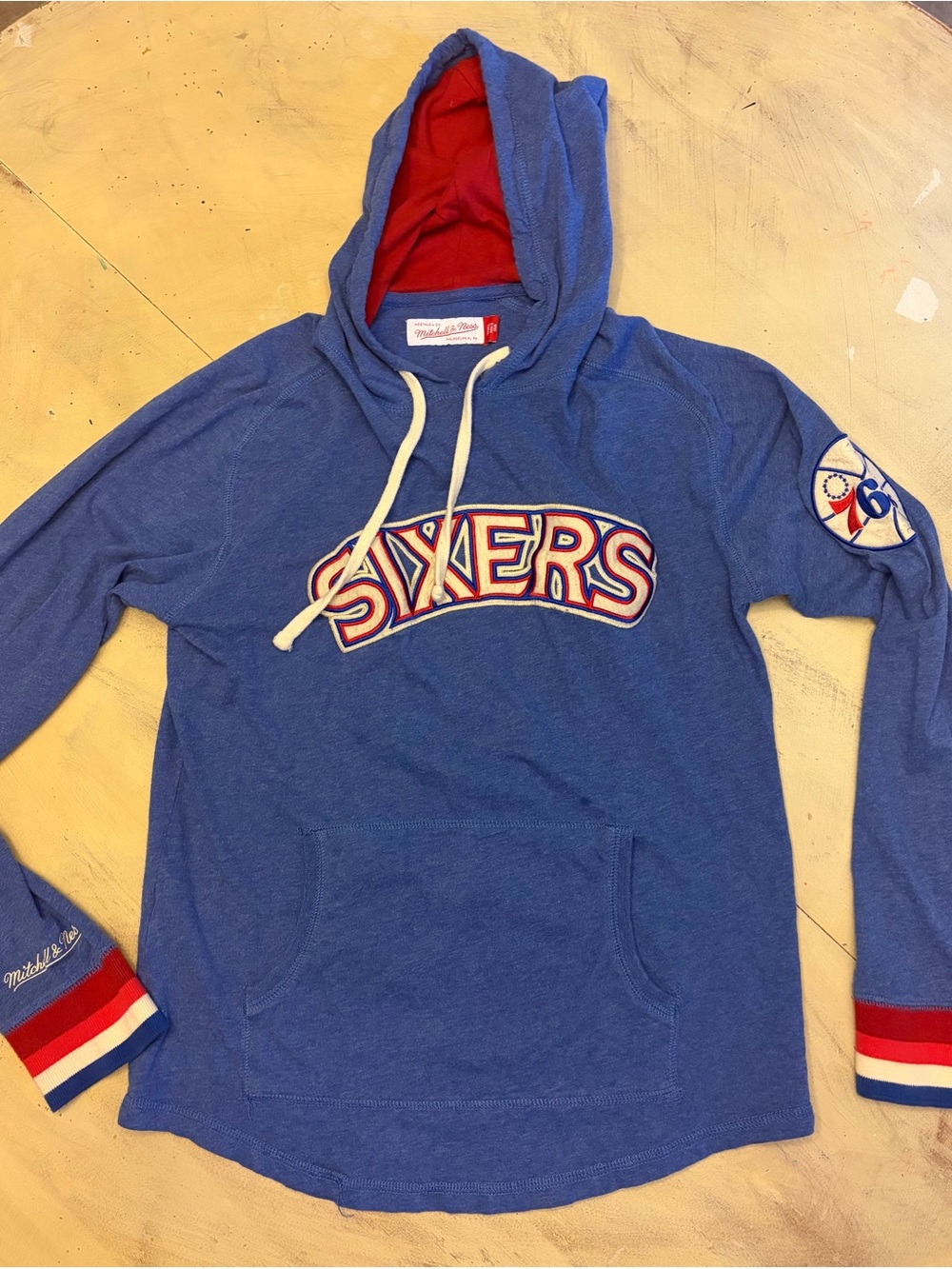 Tyrese Maxey PHILADELPHIA 76ers Mitchell & Ness Hoody Jersey Pullover Size Small